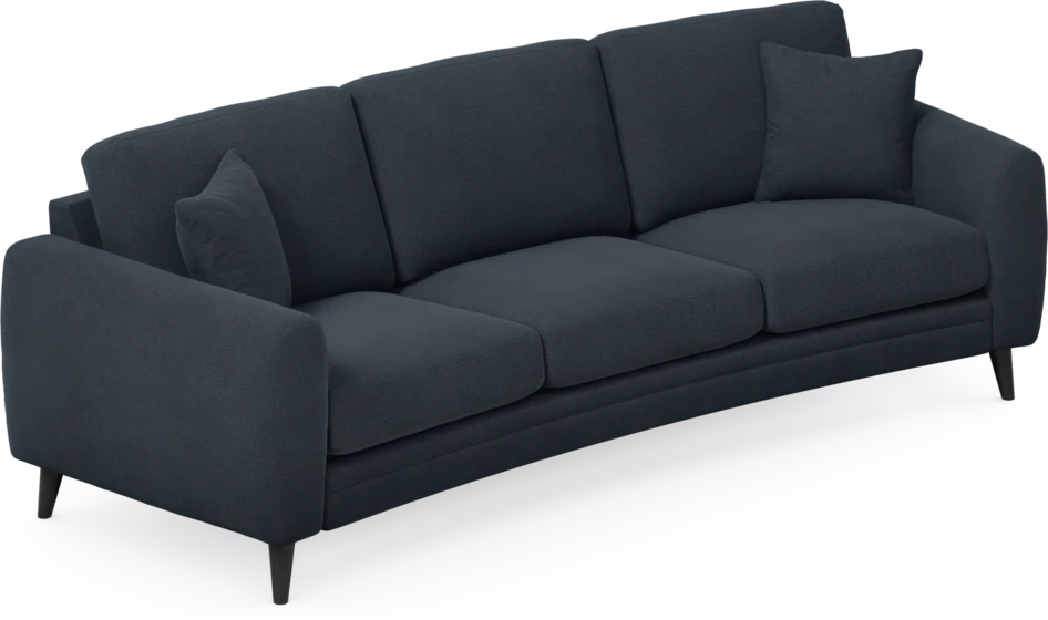 Eden - 3-sits soffa svängd - Blå