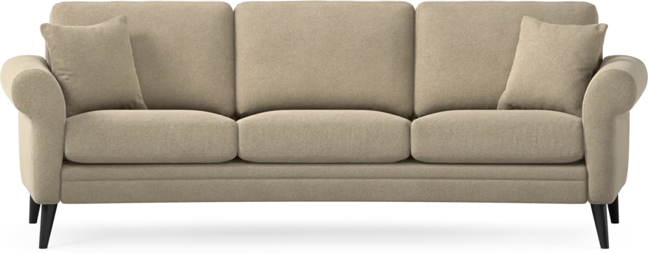 Eden - 3-sits soffa svängd - Beige