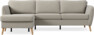 County - 3-sits soffa med flyttbar schäslong - Beige