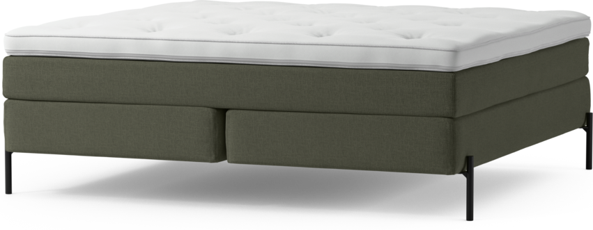 Delux Sense - Kontinentalsäng, dubbelsäng med bäddmadrass och sängben