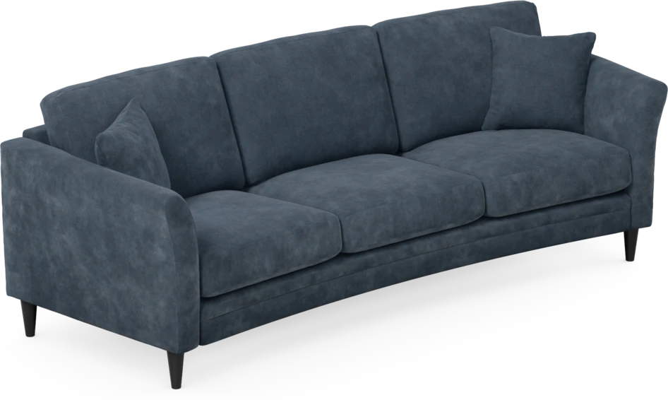 Eden - 3-sits soffa svängd - Blå