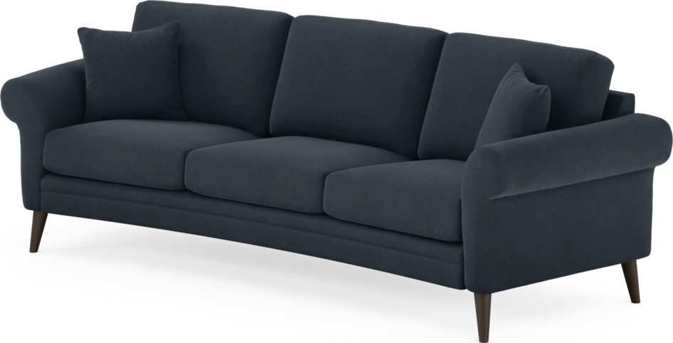 Eden - 3-sits soffa svängd - Blå