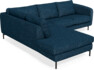 Madison - 2-sits soffa med divan vänster - Blå