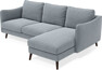 Madison Lux - 2-sits soffa med schäslong höger - Blå