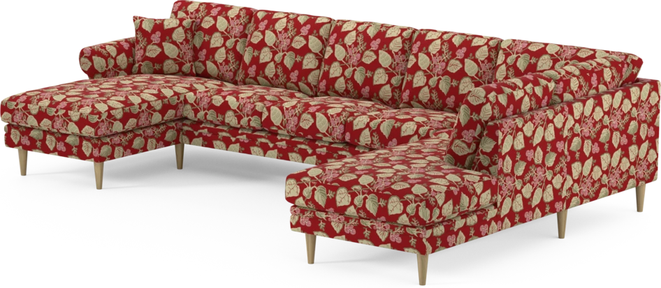 Eden - 3-sits soffa med schäslong vänster och divan höger - Flerfärgad