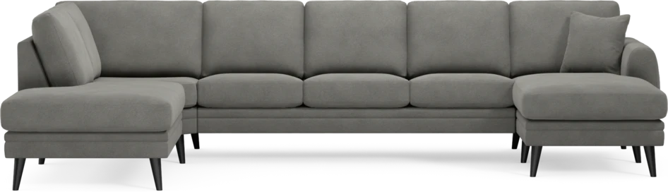 Eden - 3-sits soffa med divan vänster och schäslong höger - Grå