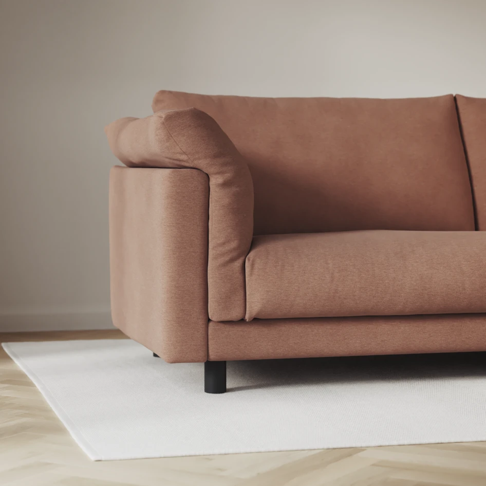 Cherrie - 2,5-sits soffa, fast klädsel - Rosa