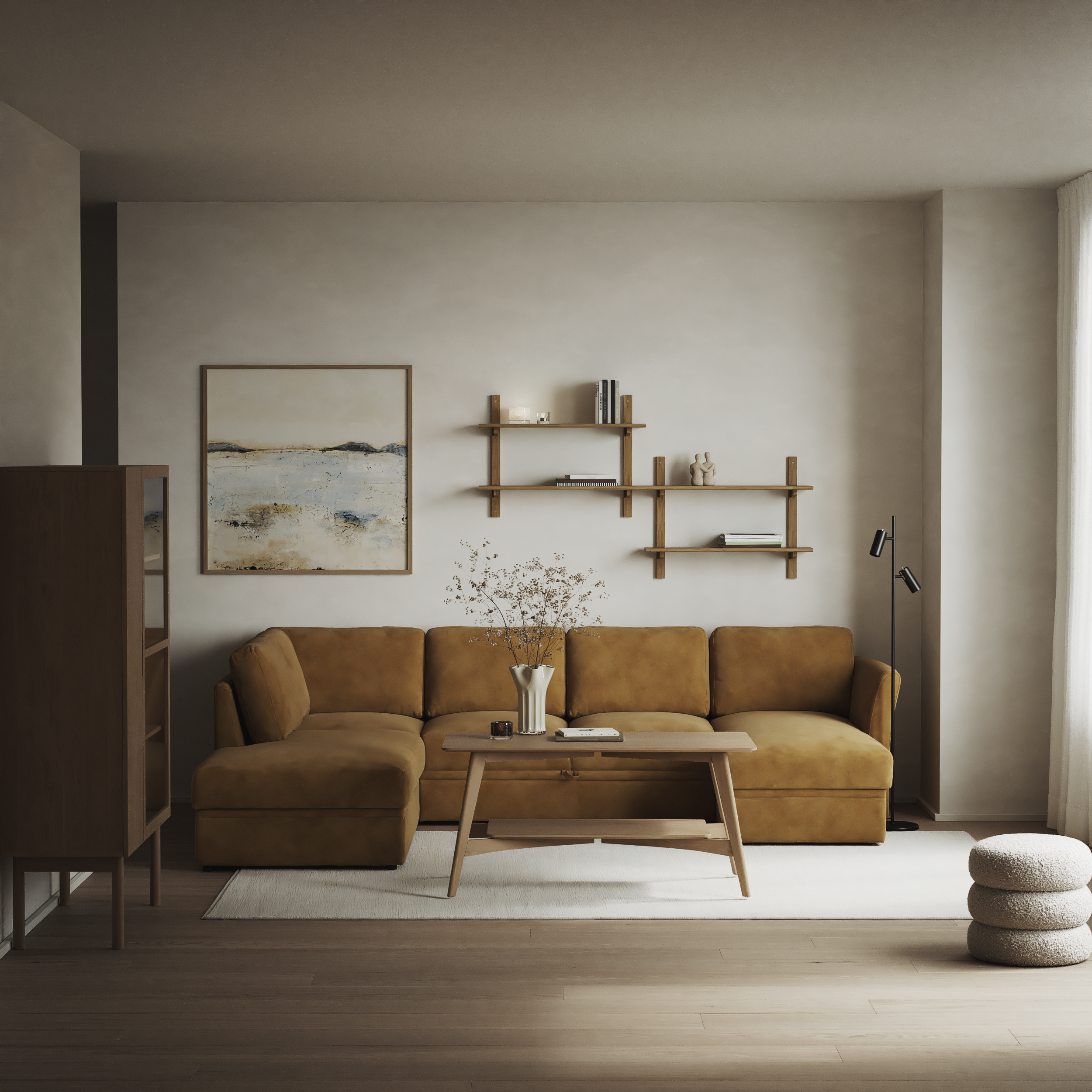Öland - Bäddsoffa med divan vänster och schäslong höger - inspiration