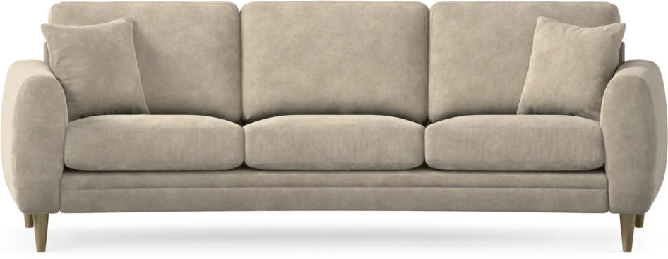 Eden - 3-sits soffa svängd - Beige