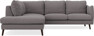 Madison - 2-sits soffa med divan vänster - Grå