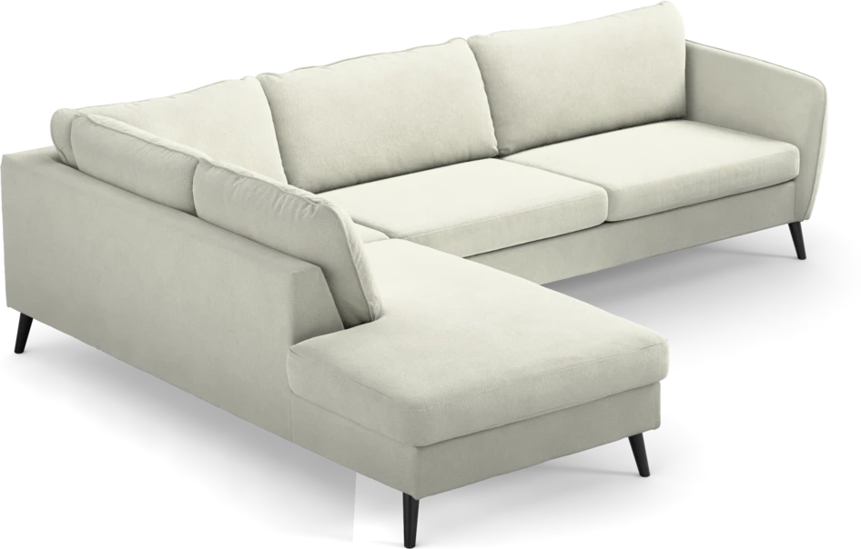 County - 2,5-sits soffa med divan vänster - Vit