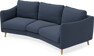 Madison - 3-sits soffa svängd, 70 cm - Blå