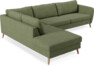 County - 2,5-sits soffa med divan vänster - Grön