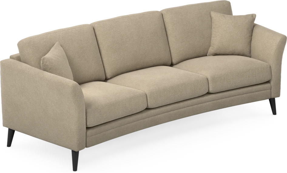 Eden - 3-sits soffa svängd - Beige