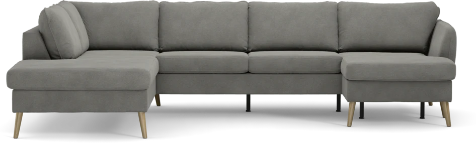 County - 3-sits soffa med divan vänster och schäslong höger - Grå