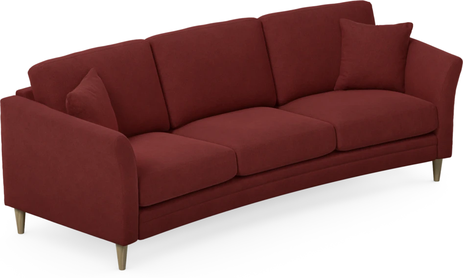 Eden - 3-sits soffa svängd - Röd