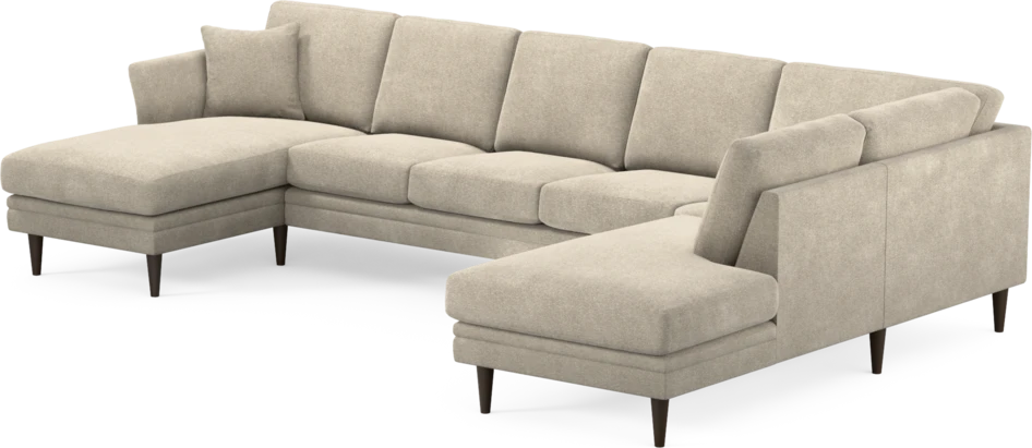 Eden - 3-sits soffa med schäslong vänster och divan höger - Beige