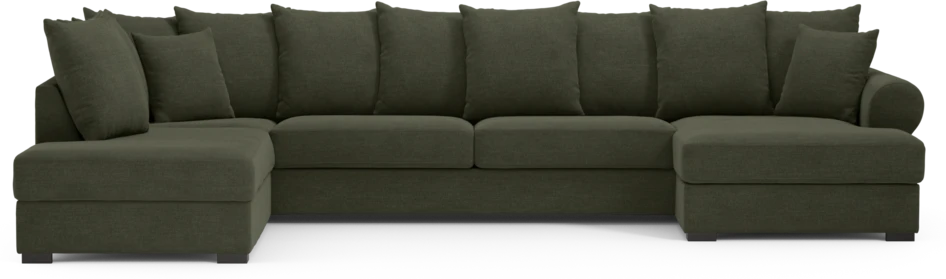 Town - 3-sits soffa med divan vänster och schäslong höger - Grön