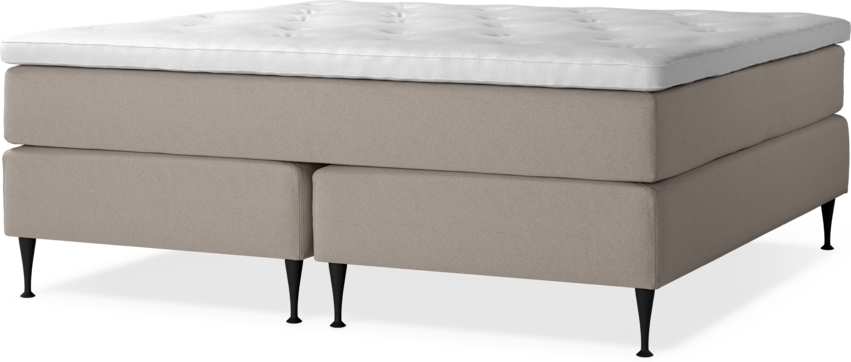 Delux Exclusive - Kontinentalsäng, dubbelsäng med bäddmadrass - Beige