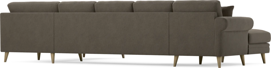 Eden - 3-sits soffa med schäslong vänster och divan höger - Brun