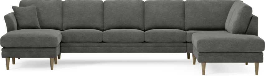 Eden - 3-sits soffa med schäslong vänster och divan höger - Grå