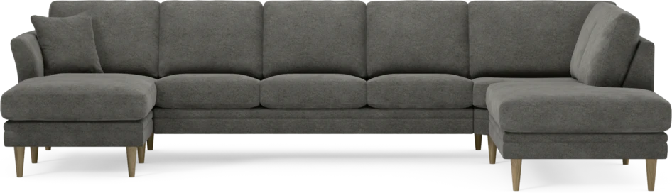 Eden - 3-sits soffa med schäslong vänster och divan höger - Grå