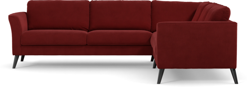 Bridge - Hörnsoffa, 3+2-sits - Röd