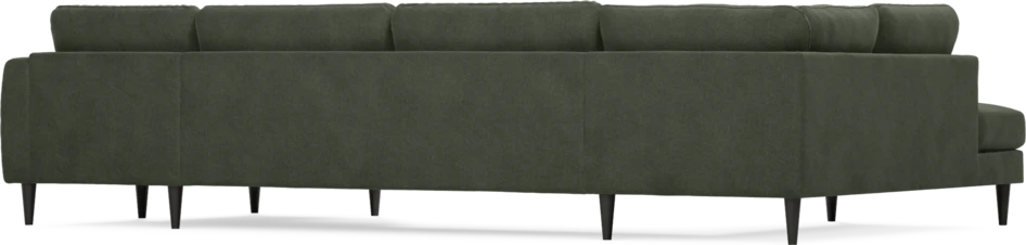 Bridge - 3-sits soffa med divan vänster och schäslong höger - Grön