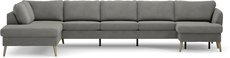 County - 4-sits soffa med divan vänster och schäslong höger - Grå