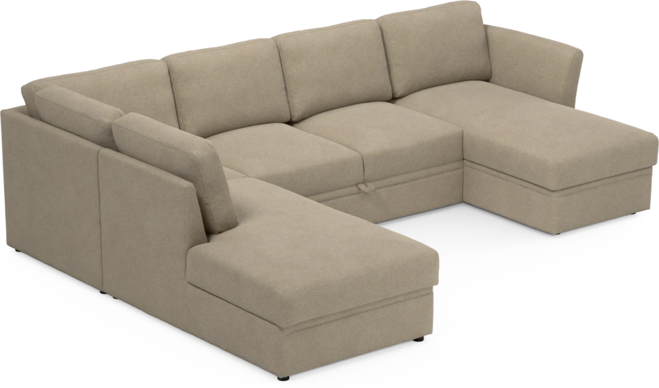 Öland - Bäddsoffa med divan vänster och schäslong höger - Beige