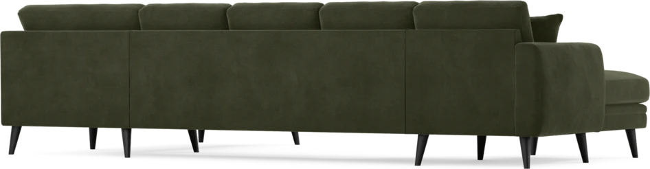 Eden - 3-sits soffa med schäslong vänster och divan höger - Grön