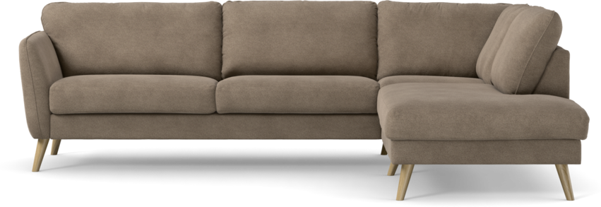 Bridge - 3-sits soffa med divan höger - Brun