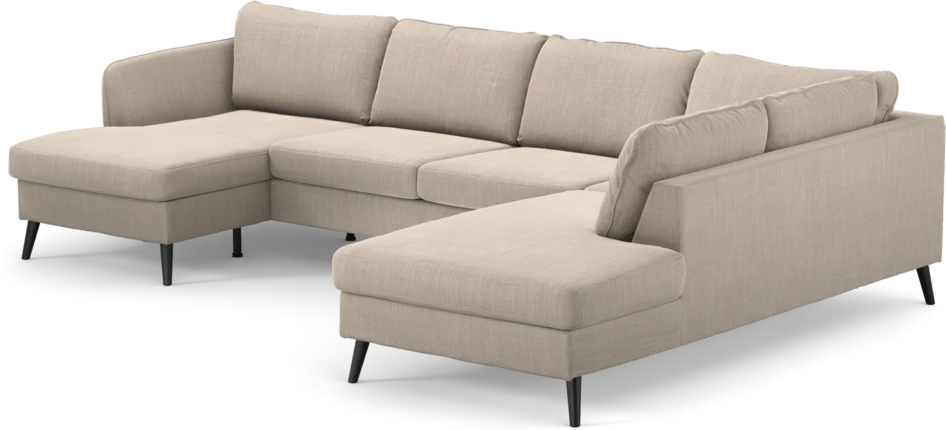 County - 3-sits soffa med schäslong vänster och divan höger - Beige