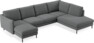 Madison Lux - 2-sits soffa med schäslong vänster och divan höger - Grå