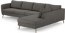 County - 3-sits soffa med divan höger - Brun