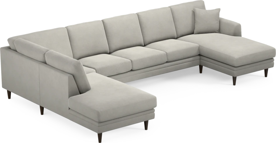 Eden - 3-sits soffa med divan vänster och schäslong höger - Grå