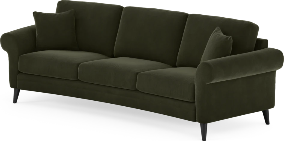 Eden - 3-sits soffa svängd - Grön