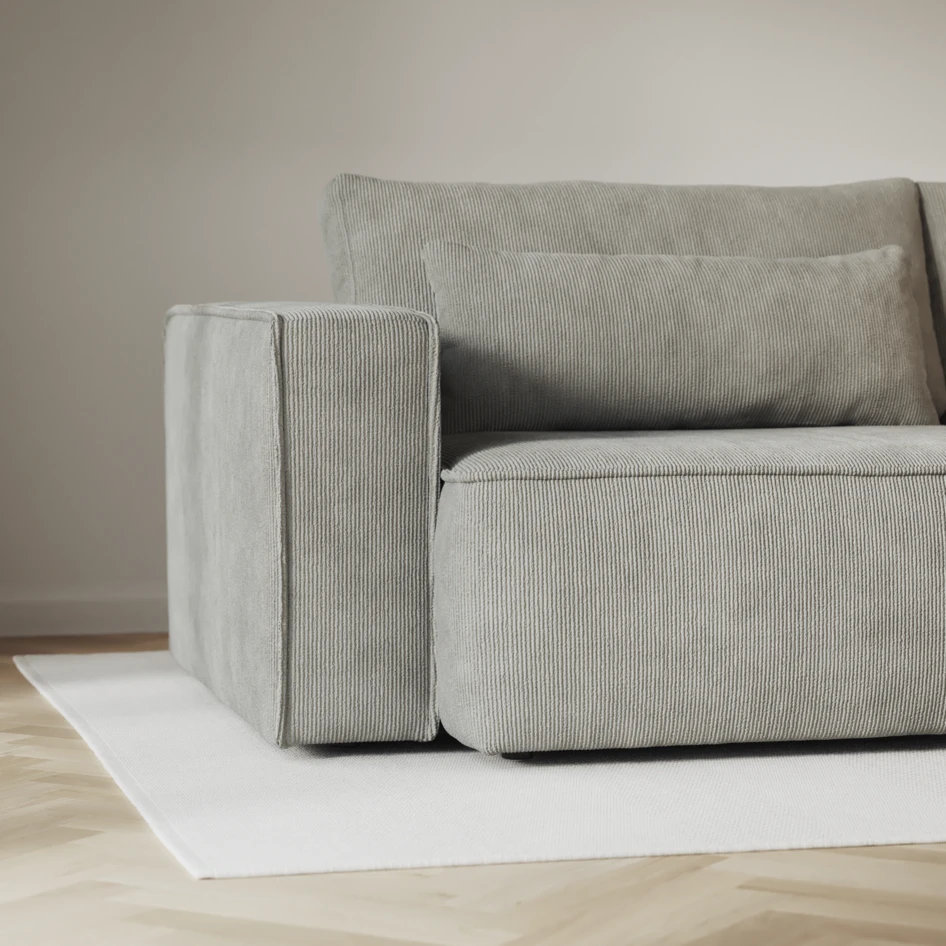 Ide - Bäddsoffa 3-sits med schäslong höger - Grå