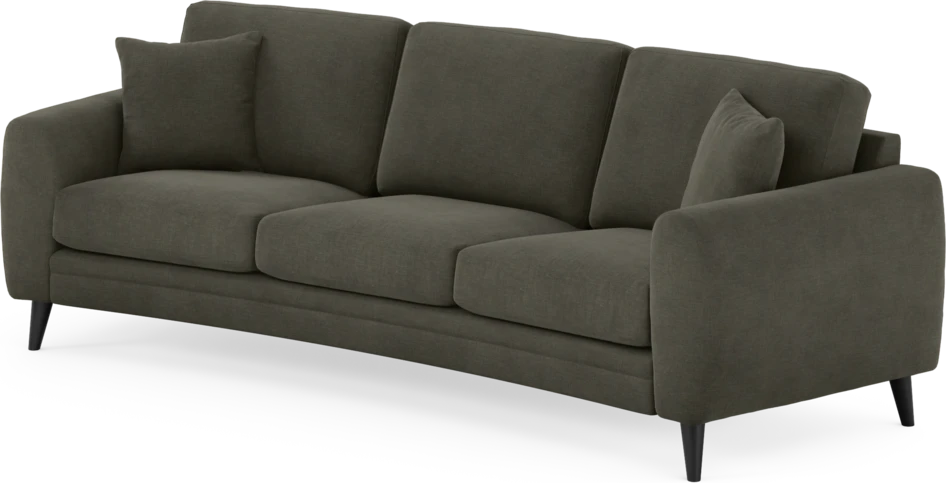Eden - 3-sits soffa svängd - Grå