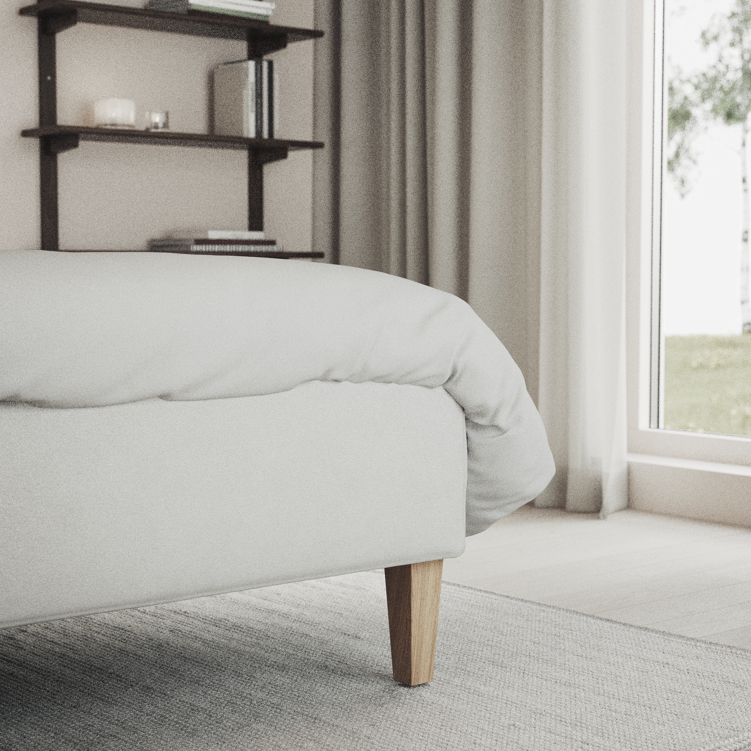 Delux Exclusive - Kontinentalsäng, enkelsäng 120 cm med bäddmadrass och sängben - inspiration