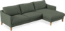 Winston - 3-sits soffa med schäslong, vändbar - Grön