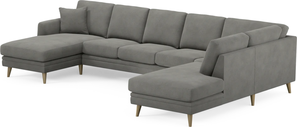 Eden - 3-sits soffa med schäslong vänster och divan höger - Grå