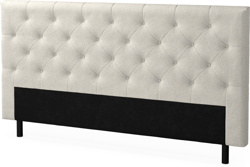 Delux Pikerad Låg - Sänggavel, 90-210 cm - Beige