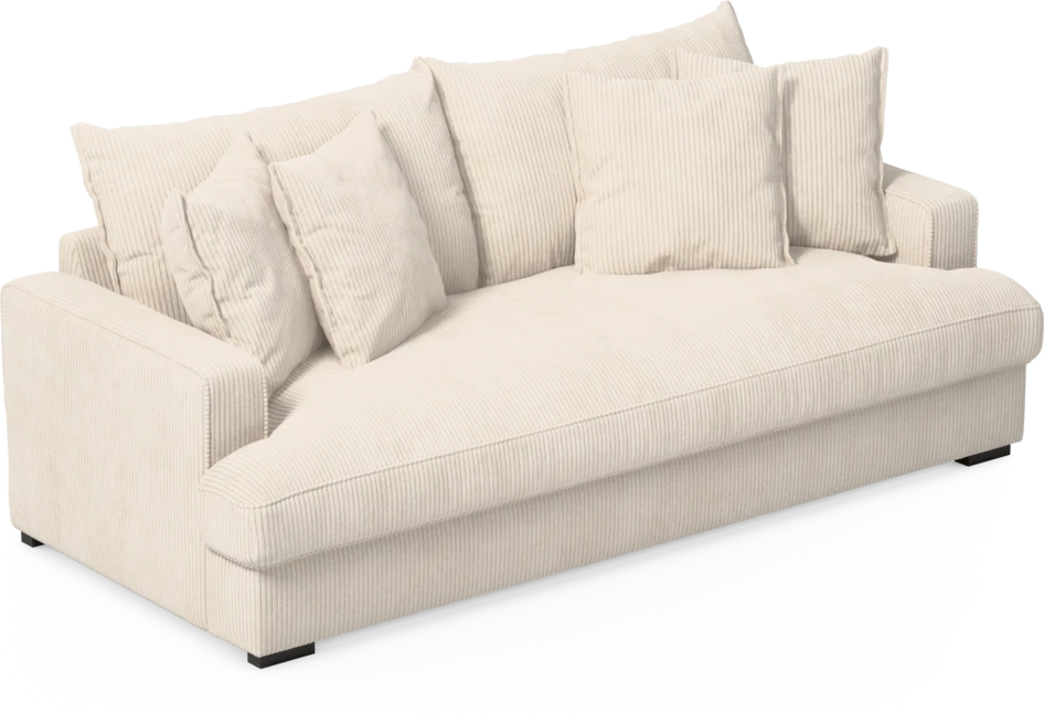 Mila - 3-sits soffa, hel dyna - Vit