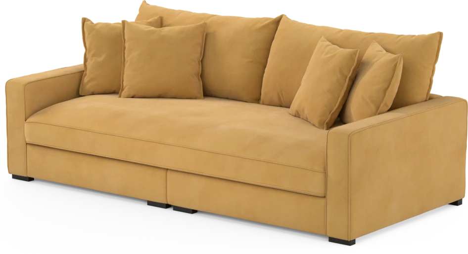 Rossi - 3-sits soffa, hel dyna - Gul