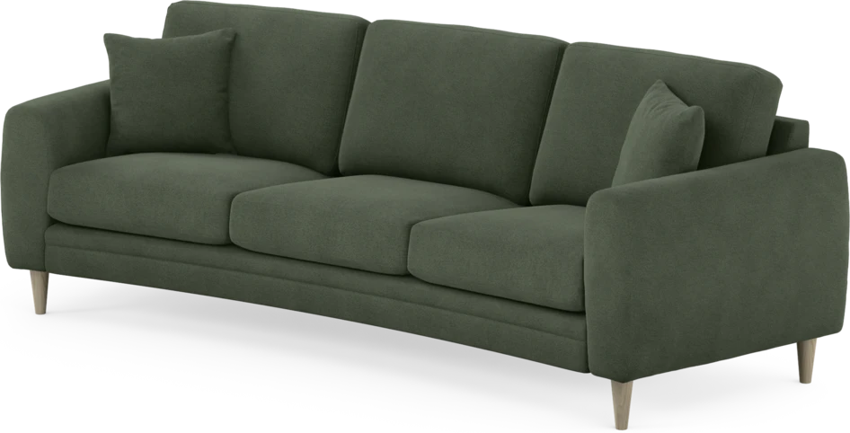 Eden - 3-sits soffa svängd - Grön