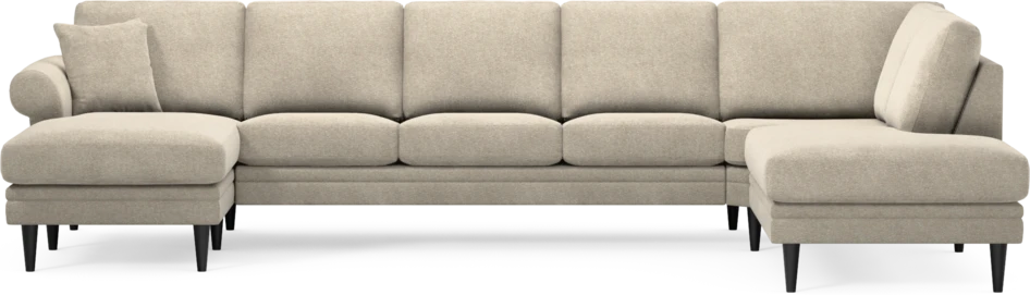 Eden - 3-sits soffa med schäslong vänster och divan höger - Beige