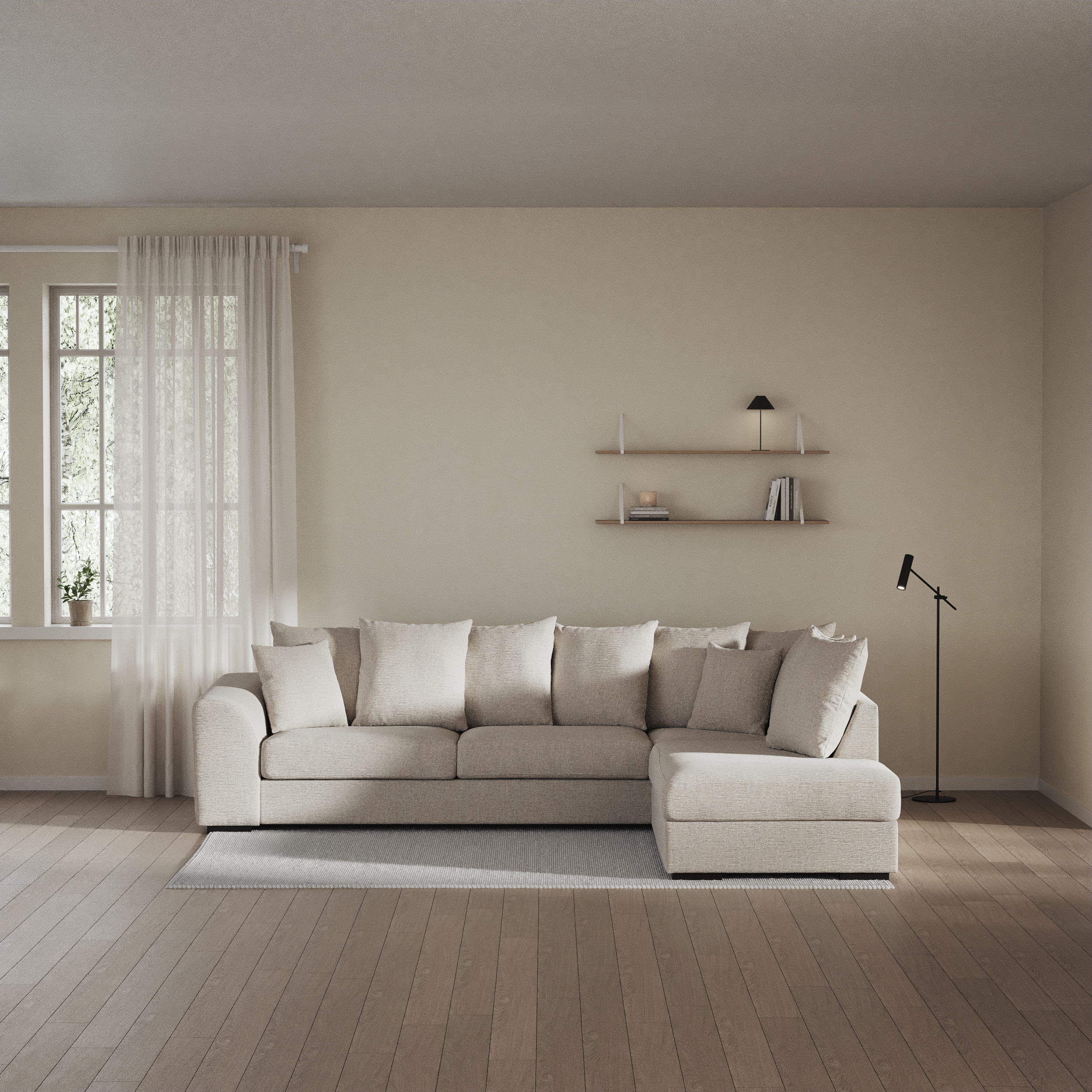 Town, 3-sits soffa med divan höger