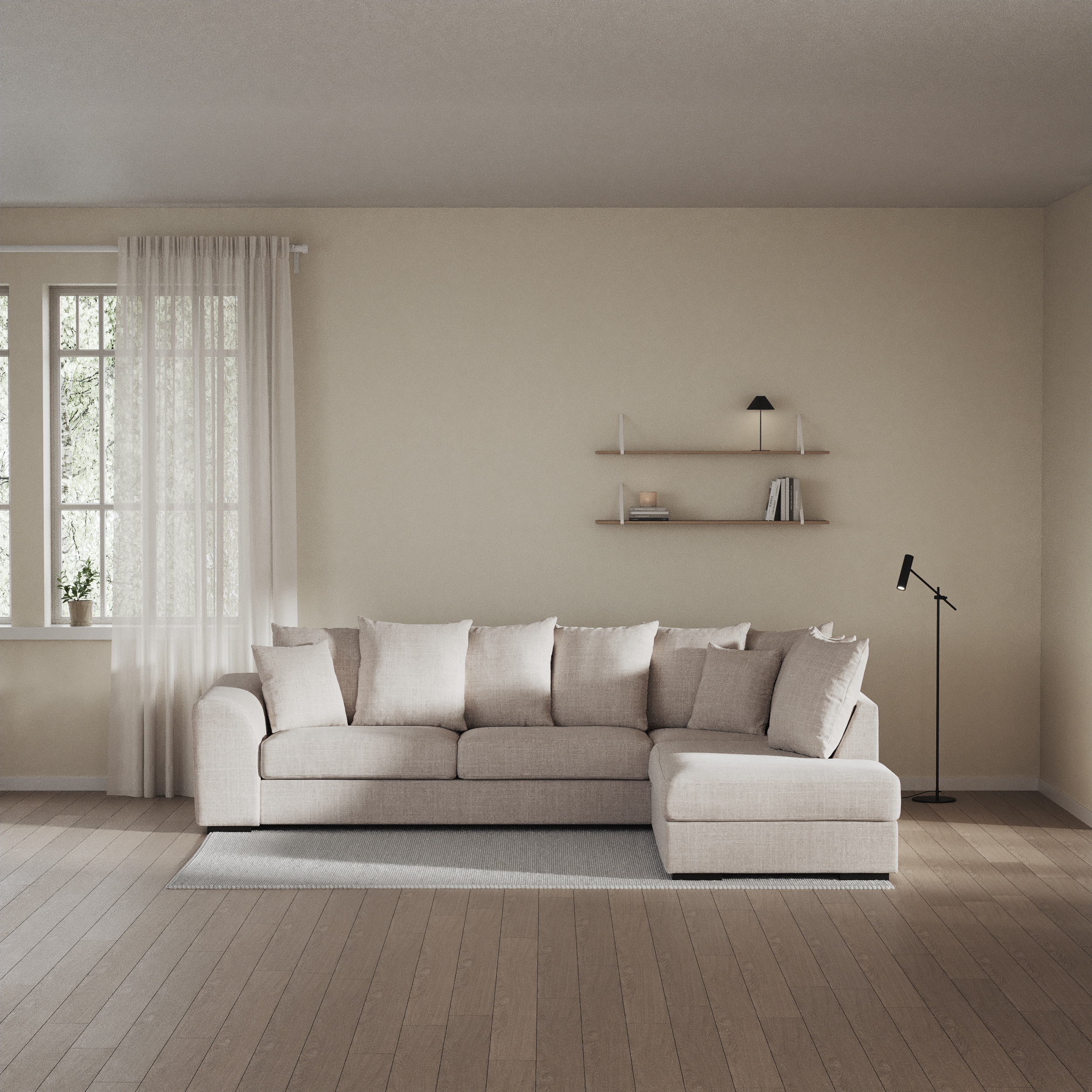Town, 3-sits soffa med divan höger