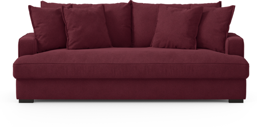 Mila - 3-sits soffa, hel dyna - Röd